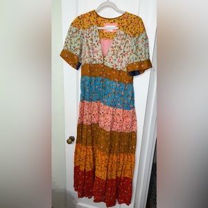 Anthropologie Tiered & True Maxi Dress